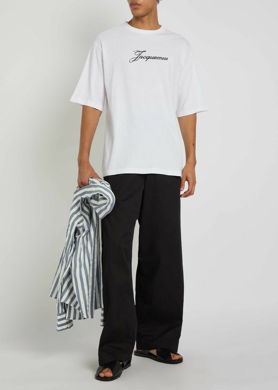 Jacquemus Le T-shirt Logo-print Cotton T-shirt White