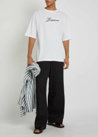 Jacquemus Le T-shirt Logo-print Cotton T-shirt White