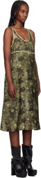R13 Green Taped Tank Midi Dress.