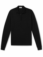 John Smedley - Tapton Slim-Fit Merino Wool Half-Zip Sweater - Black