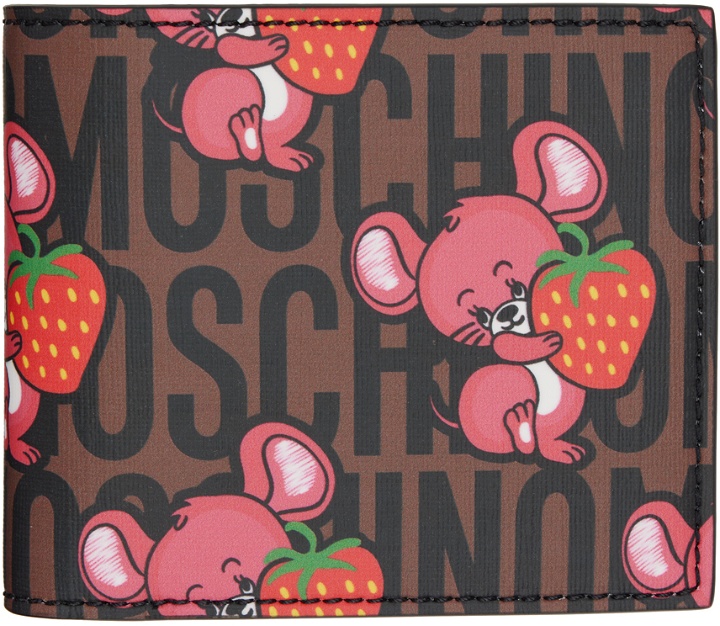 Photo: Moschino Brown Illustrated Animals Wallet