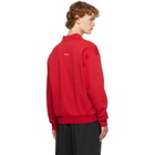 Dunst Red Leather Logo Collared Polo