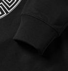 Versace - Logo-Detailed Loopback Cotton-Jersey Hoodie - Black