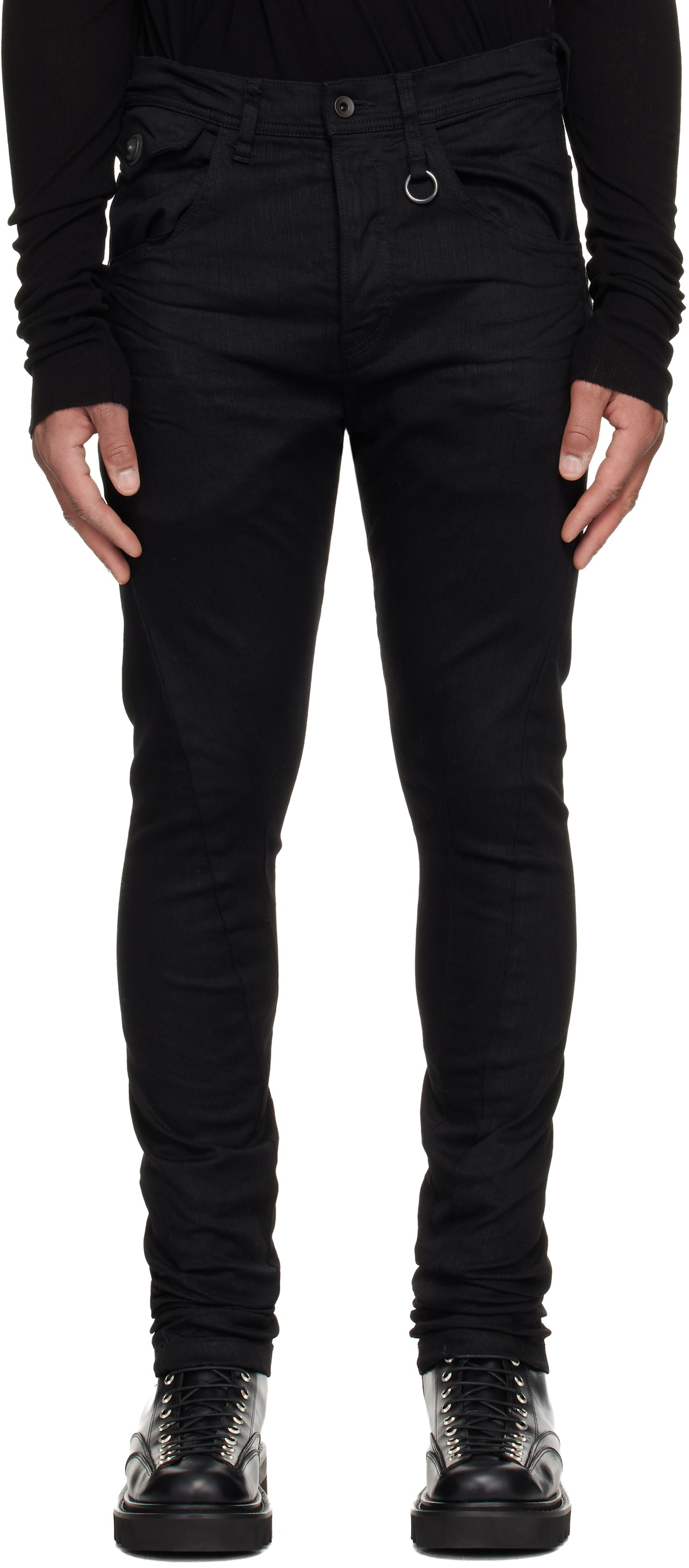 Julius Black Degraded Punk Slim Jeans Julius