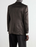TOM FORD - Double-Breasted Polka-Dot Silk-Satin Tuxedo Jacket - Brown