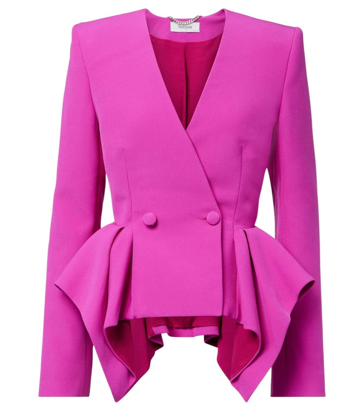 Photo: Safiyaa Double-breasted peplum blazer
