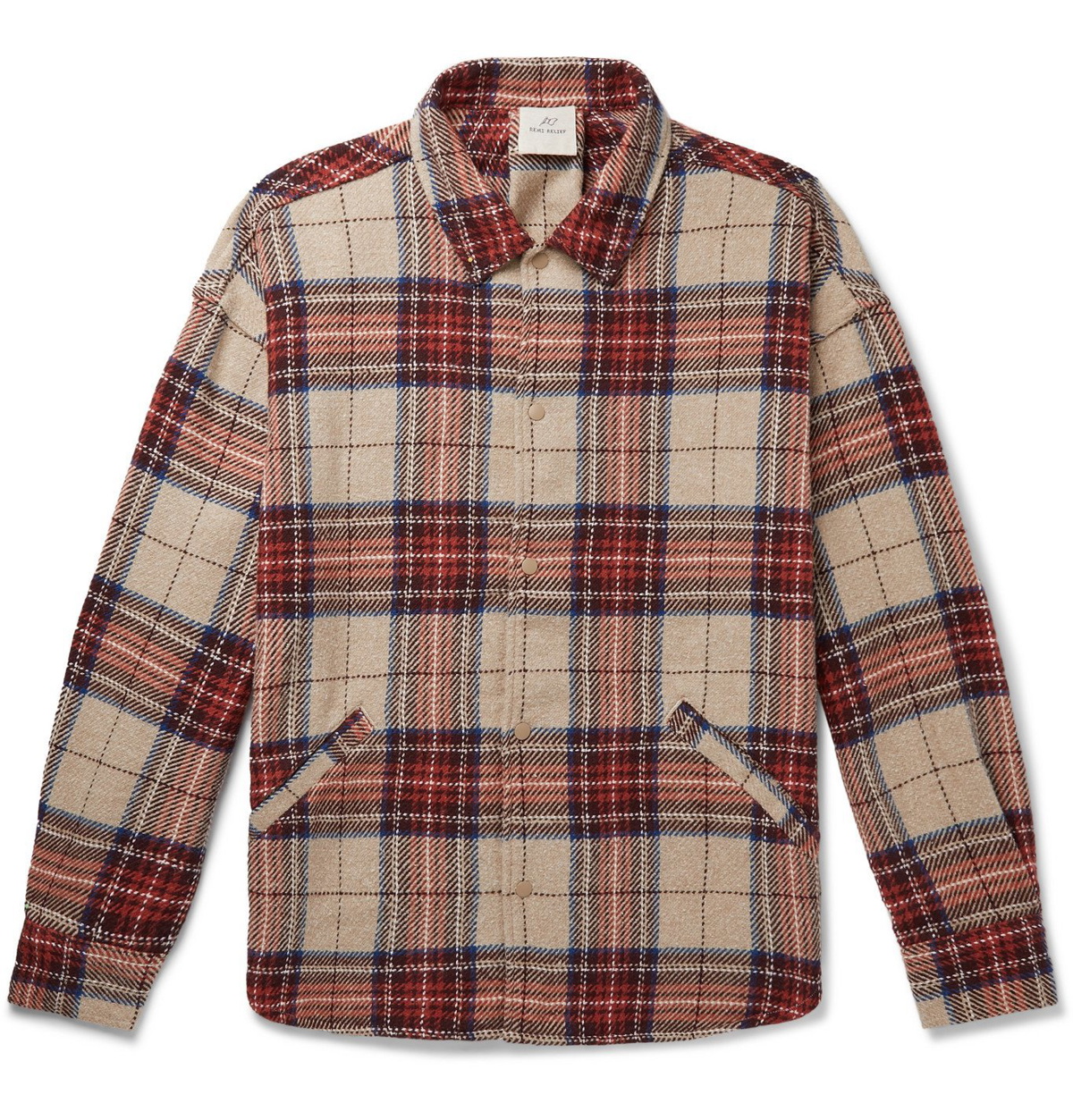 Remi Relief - Jazz Checked Nep Cotton and Tencel-Blend Overshirt