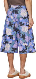 ERL Purple Printed Shorts