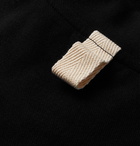 JACQUEMUS - Terraio Herringbone Tape-Trimmed Cotton-Piqué Polo Shirt - Black