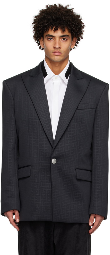 Photo: Balmain Black Monogram Blazer