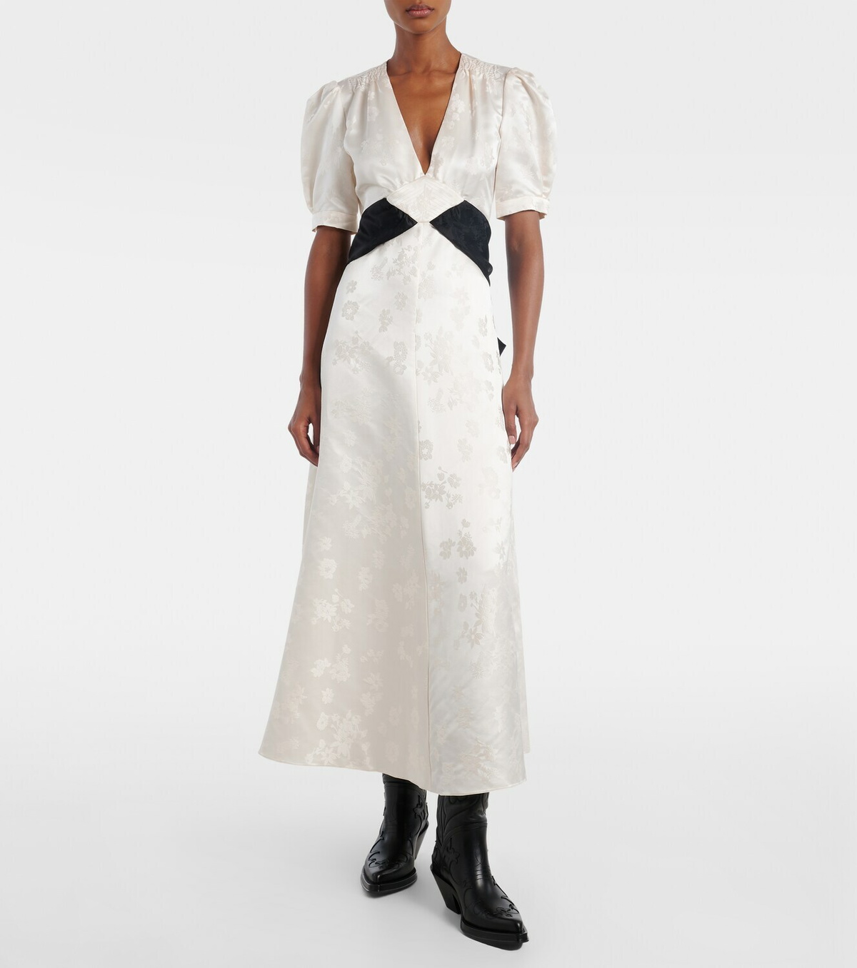 Gabriela Hearst Larkin floral silk midi dress