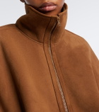 Acne Studios Shearling-lined suede bomber jacket