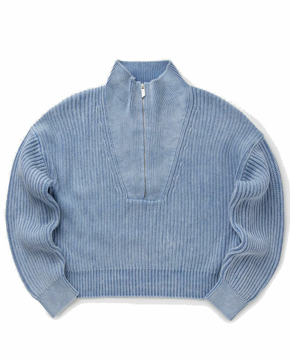 Photo: Closed Cropped Troyer Blue - Womens - Pullovers