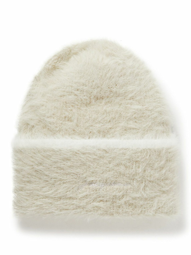 Photo: Jacquemus - Neve Logo-Embroidered Brushed-Knit Beanie
