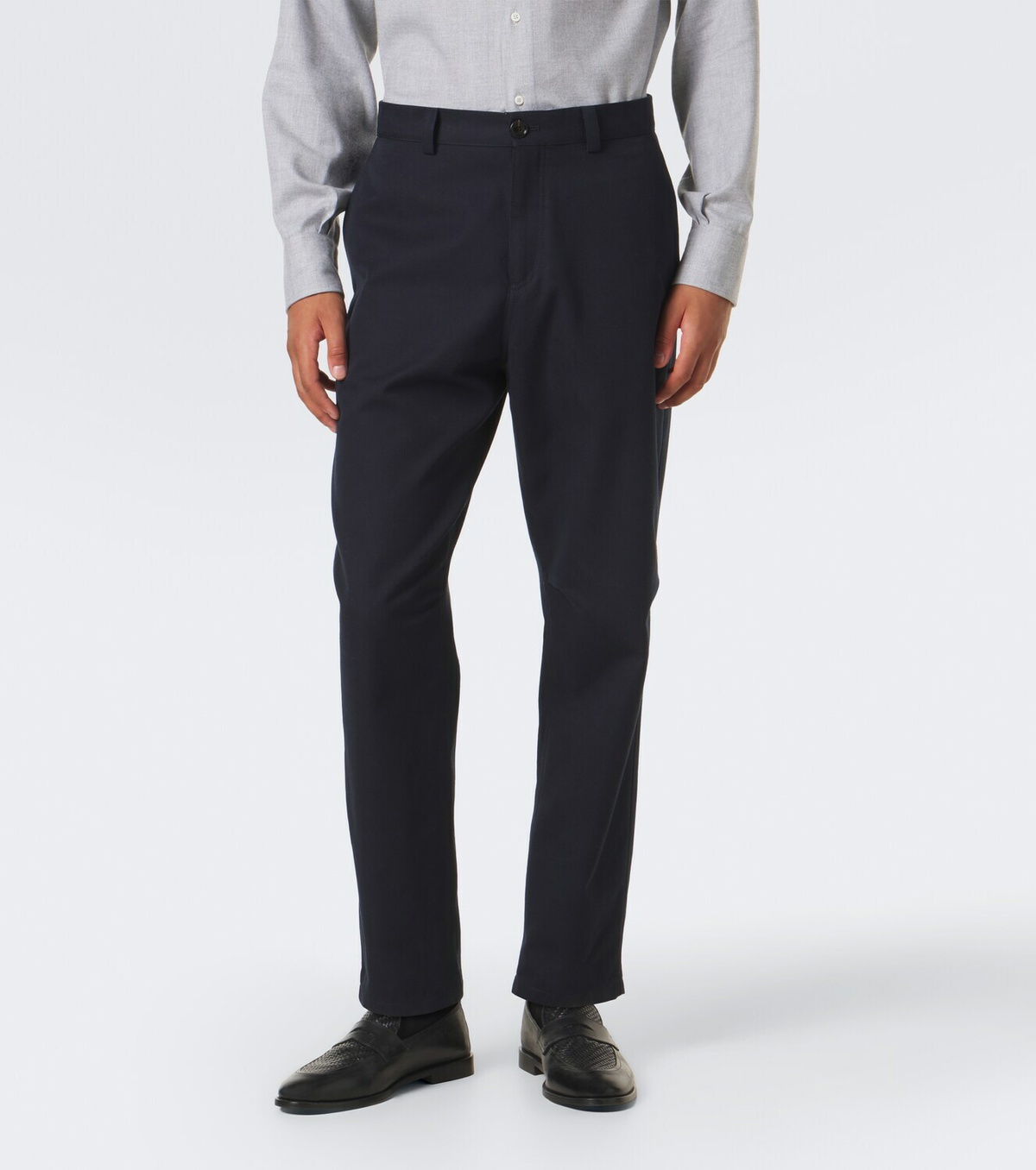 Brunello Cucinelli Cotton and wool tapered pants