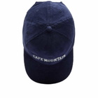 Café Mountain Men's Corduroy College Logo Cap in Deep Navy