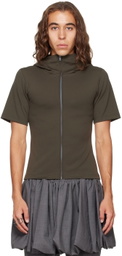 AARON ESH SSENSE Exclusive Khaki Zip Hoodie