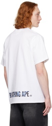 BAPE White Color Camo Ape Face T-Shirt
