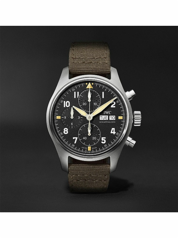 Photo: IWC Schaffhausen - Pilot's Spitfire Automatic Chronograph 41mm Stainless Steel and Textile Watch, Ref. No. IW387901