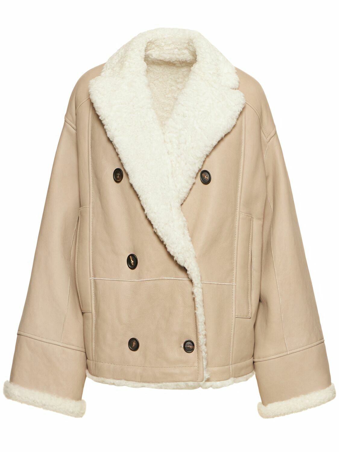 BRUNELLO CUCINELLI Reversible Suede Shearling Jacket