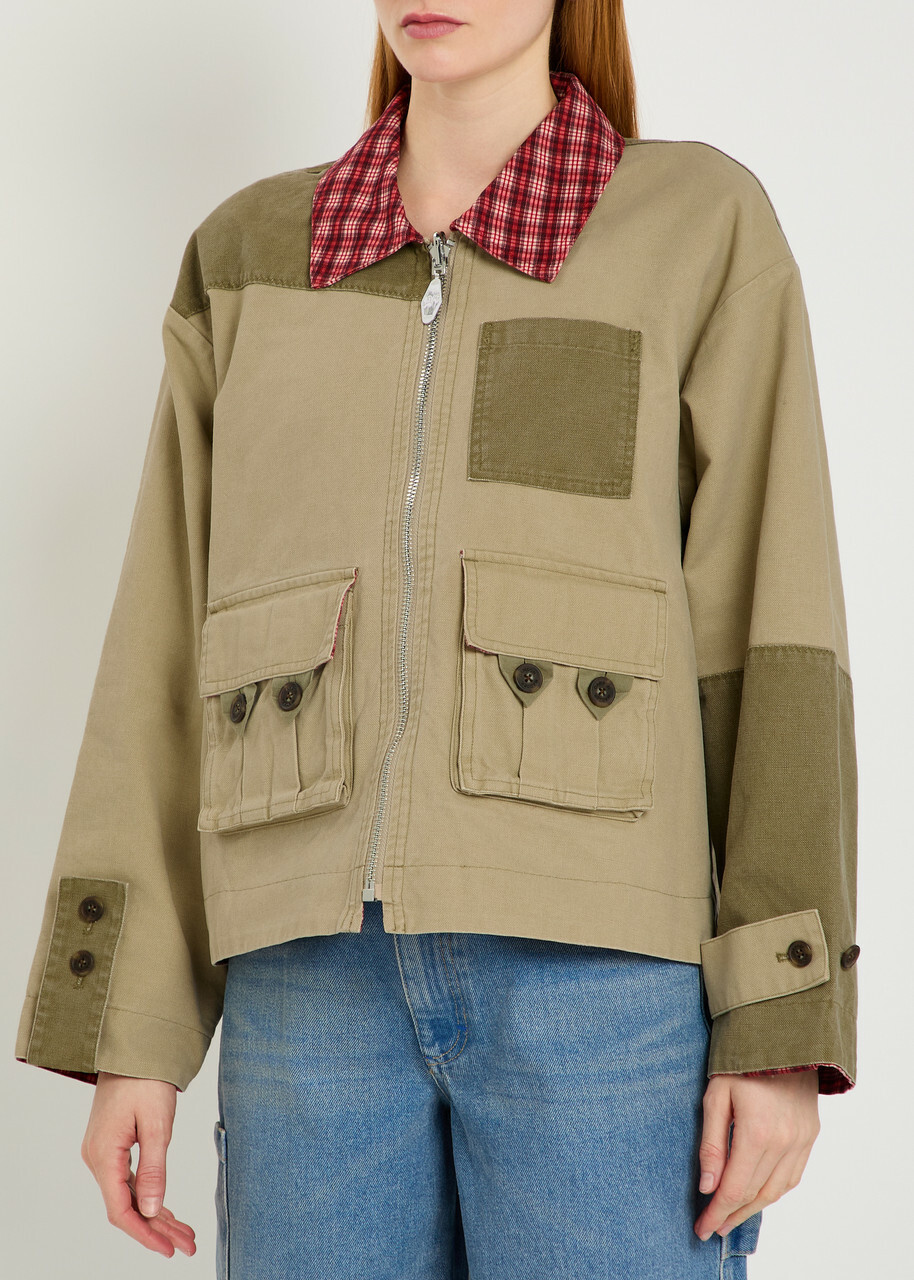 Damson Madder Marcelle Reversible Cotton-twill Barn Jacket Multicoloured