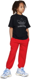 Balenciaga Kids Kids Red Embroidered Sweatpants