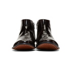 Alexander McQueen Brown Zermatt Zip Boots