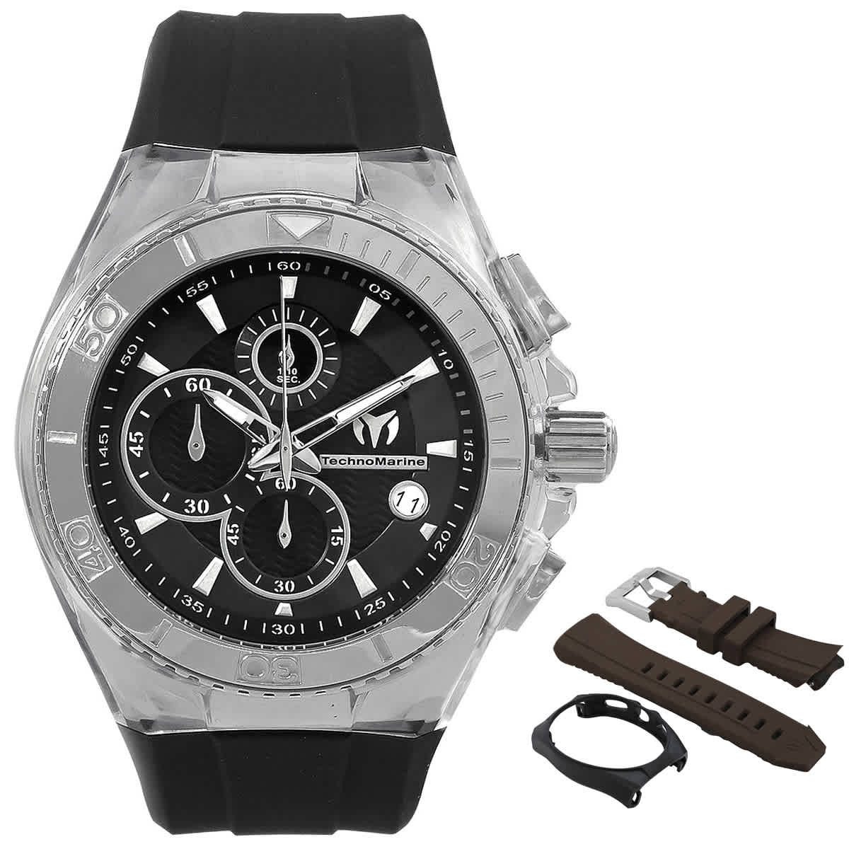 Technomarine Cruise Chronograph Date Quartz Black Dial Mens Watch 