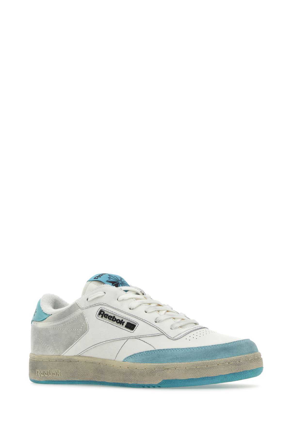 スニーカー Reebok Two-tone leather and suede Club C sneakers Reebok Two-tone Leather And Suede Club C Sneakers Reebok