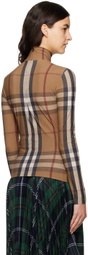 Burberry Brown Vintage Check Turtleneck