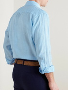 Peter Millar - Coastal Garment-Dyed Linen Shirt - Blue