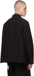 Aviva Jifei Xue Black Padded Short Kimono Jacket