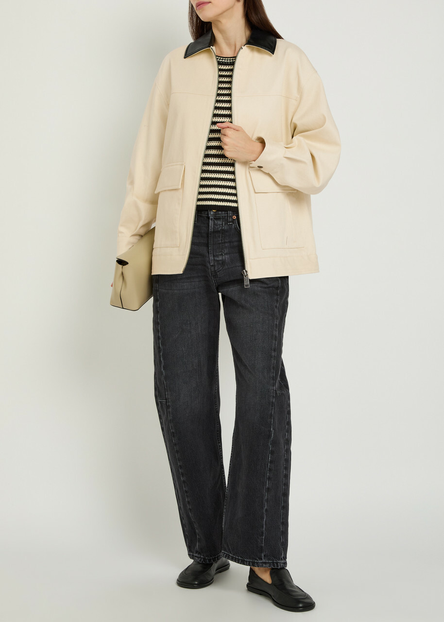 Anine Bing Holden Twill Jacket Cream