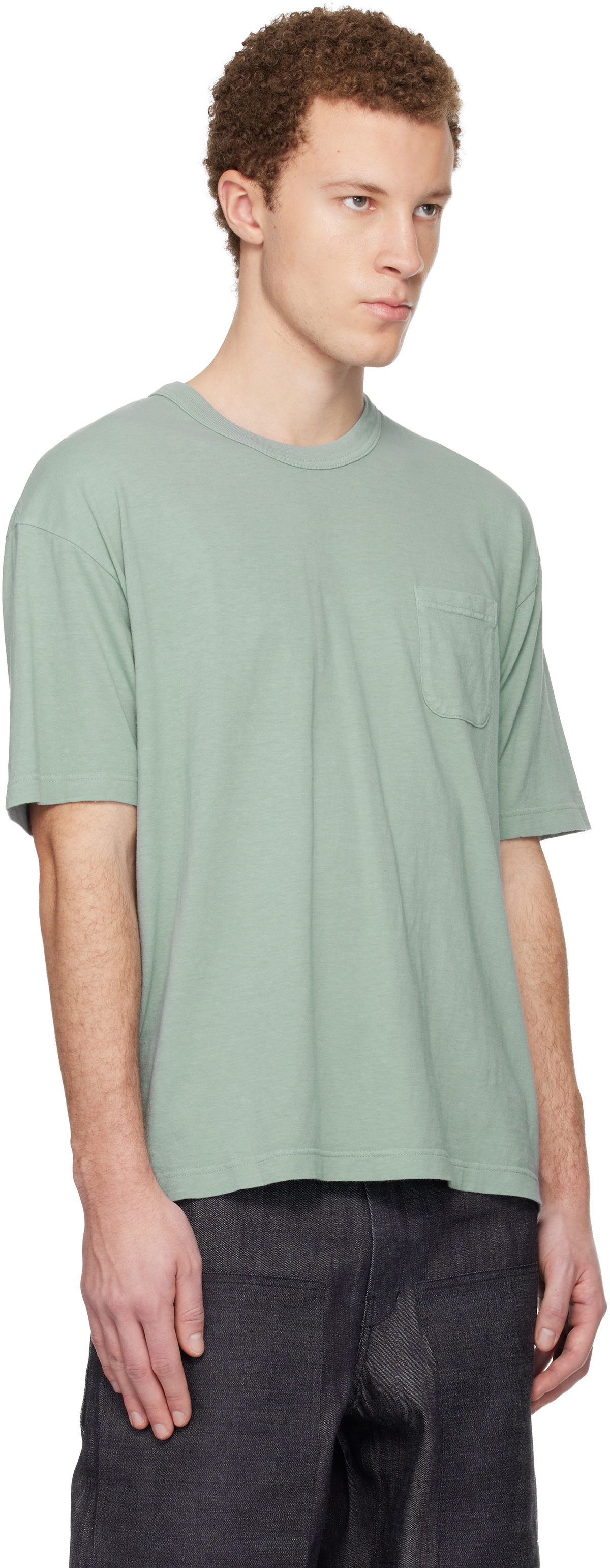 visvim Green Jumbo S/S DMGD T-shirt Visvim