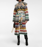 Missoni - Zig-zag knit wool-blend wrap coat