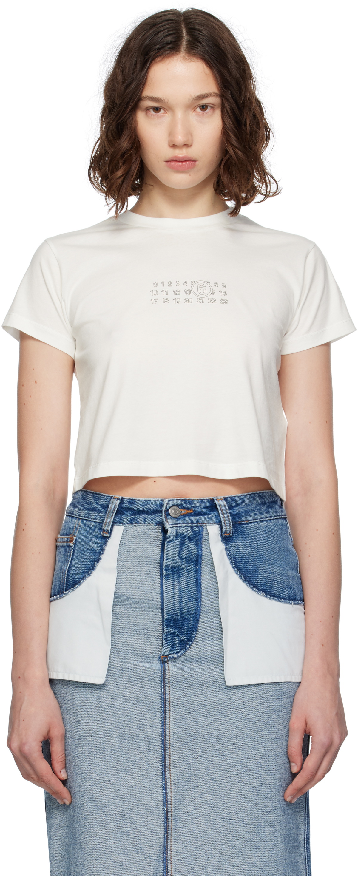 MM6 Maison Margiela White Rabbit Print T-shirt MM6 Maison