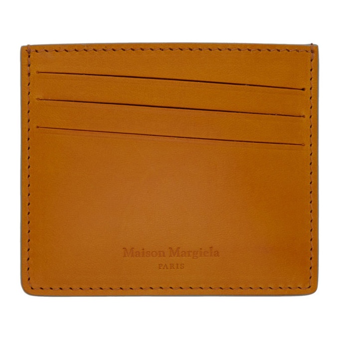 Photo: Maison Margiela Yellow and Grey Leather Card Holder
