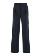 PT Torino lola Blue Pants With High Waist And Pleated Details In Wool Stretch Woman