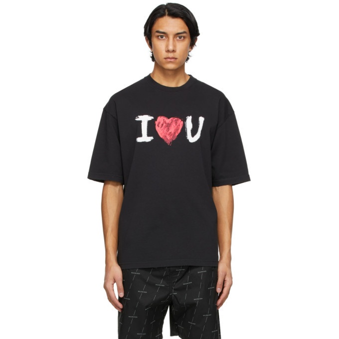 Balenciaga Black I Love U T-Shirt