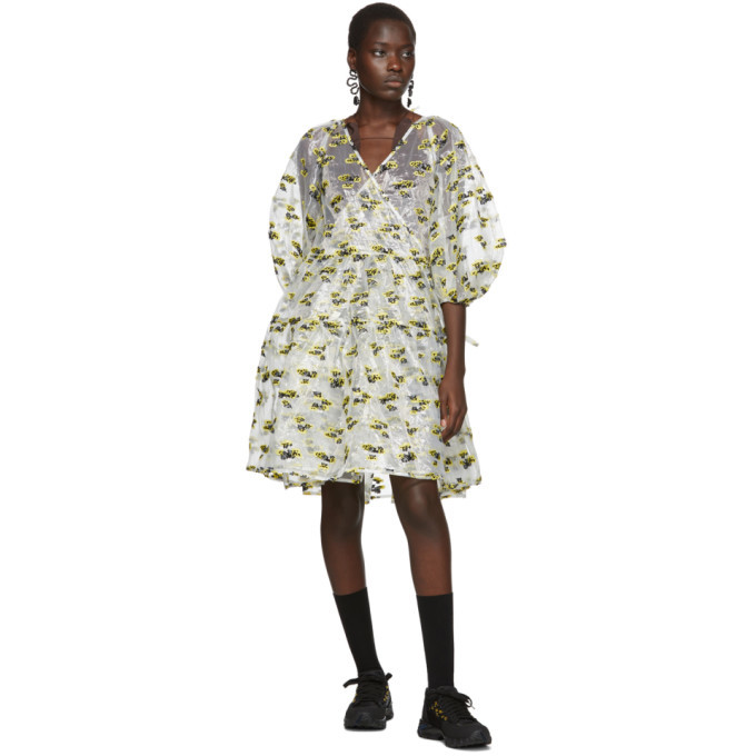 Cecilie Bahnsen Transparent and Yellow Regitze Dress Cecilie