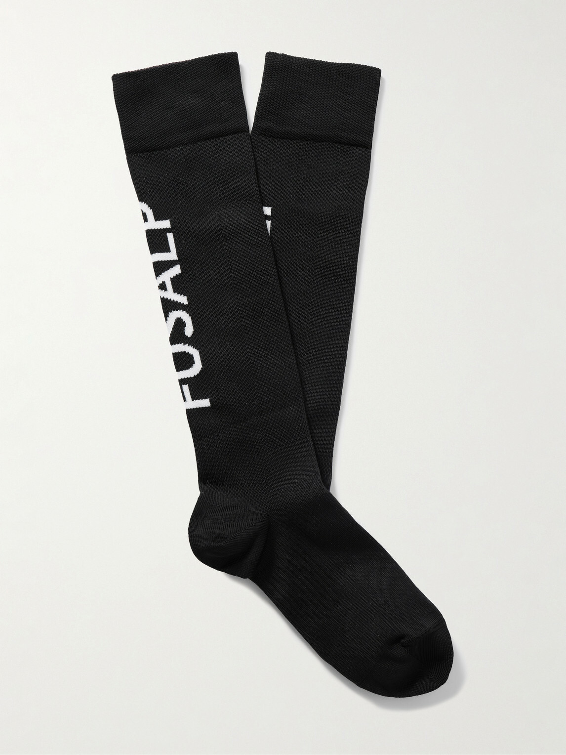 Fusalp - Pop II Logo-Jacquard Ribbed-Knit Ski Socks - Black
