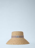 Miu Miu Woven Straw Hat with Logo Band