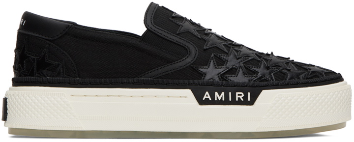 Photo: AMIRI Black Stars Court Slip-On Sneakers