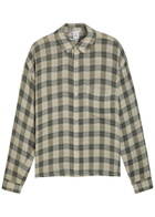 Won Hundred Maza Checked Woven Overshirt Grey