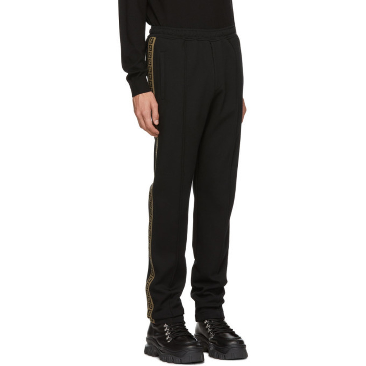 Trousers Fendi Black size S International in Synthetic - 40824179