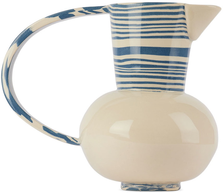 Photo: Henry Holland Studio SSENSE Exclusive Blue & White Stripe Water Jug