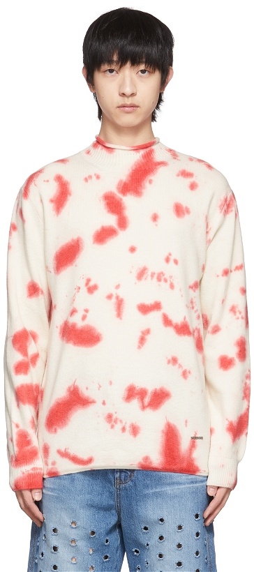 Photo: We11done Off-White Tie-Dye Sweater