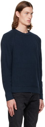 TOM FORD Navy Ribbed Sweater