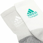 Adidas EQUIPMENT 2 Pack Sock in White/Medium Grey Heather