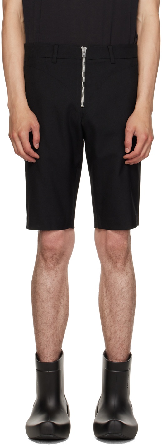 We11done Black Slim-Fit Shorts We11done
